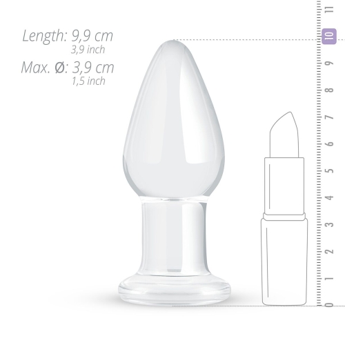 Стеклянная анальная пробка Gildo Glass Buttplug No. 24 - 3