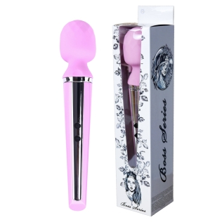 Вибромассажер Ванд в форме микрофона розового цвета Boss series Massager Genius