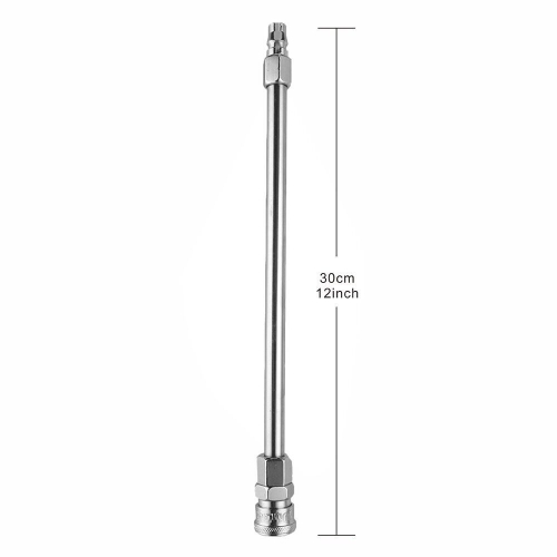 Подовжувач штока для секс машин сріблястого кольору Hismith Extension Rod - 6