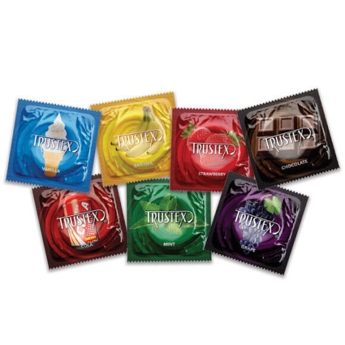 Презерватив из премиального латекса с ароматом и вкусом шоколада TrustexChocolate Lubricated 1 штука - 3