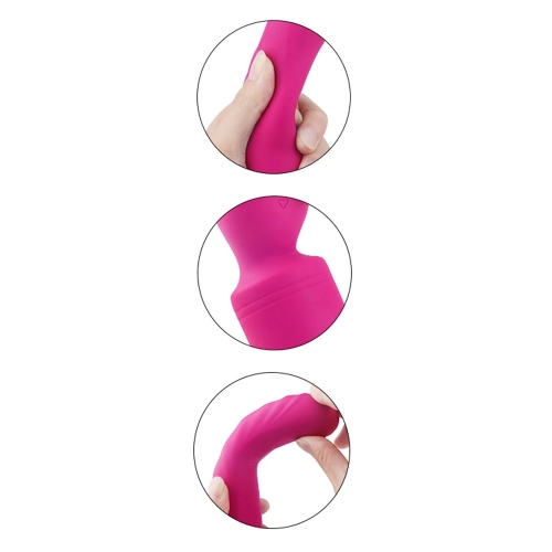Вібратор-мікрофон із підігрівом силіконовий рожевий Dream Toys Essentials Heating Bodywand - 4