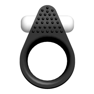 Эрекционное кольцо на пенис с вибростимуляцией клитора черное LIT-UP SILICONE STIMU RING 1