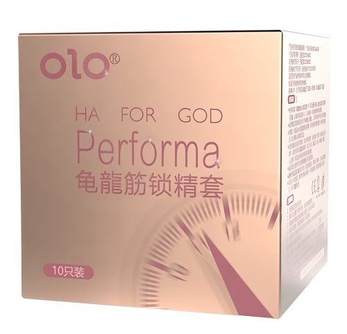 Латексні тонкі текстуровані презервативи з ароматом ванілі OLO HA FOR GOD Performa 10 штук - 4