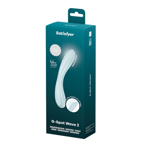 Вагінальний вібратор для точки G імітує дотик пальця блакитний Satisfyer G-Spot Wave 2 Ice Blue - 5
