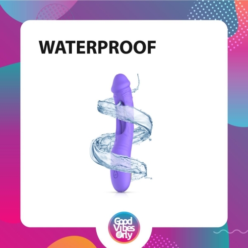 Вибратор для точки G фиолетовый Good Vibes Only Flax Vibrating Dildo with G-Spot - 12