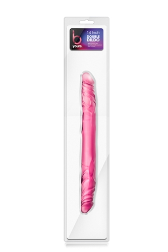 Фалоімітатор 35/3, 5 см подвійний реалістичний рожевий B YOURS 14inch DOUBLE DILDO - 4