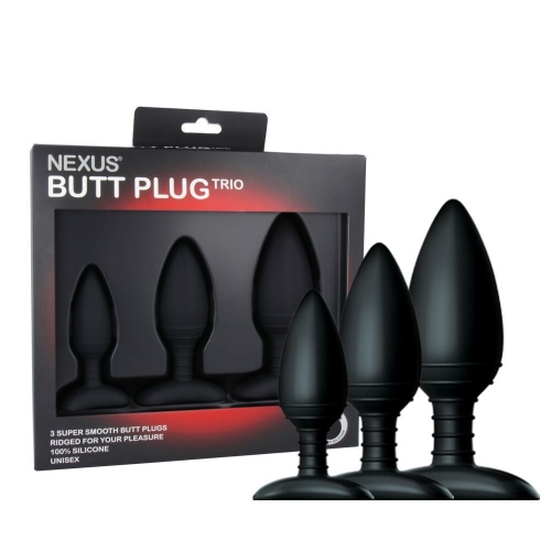 Набір супергладких силіконових анальних пробок Nexus Butt Plug Trio - 1