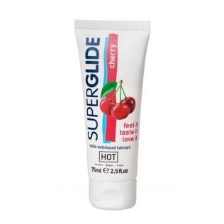 Съедобный лубрикант для орального и вагинального секса на водной основе SUPERGLIDE Cherry 75 мл