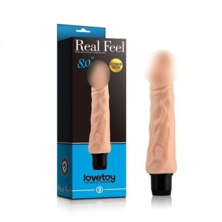 Вибратор реалистичный из киберкожи телесный Lovetoy 