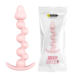 Анальная пробка шарообразная телесная Meleon Blossom Hue Butt Plug