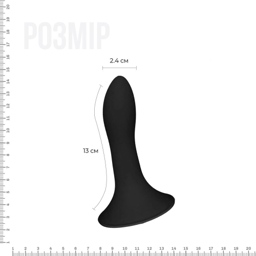 Дилдо с присоской черный Adrien Lastic Hitsens 5 диаметр 2,4см длина 13см - 2