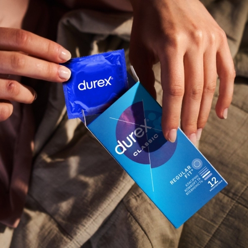 Презервативи класичні латексні із силіконовим мастилом Durex Сlassic 12 штук - 6