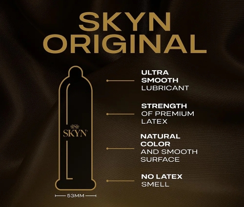 Презервативы гладкие полиизопреновые с силиконовой смазкой SKYN Original 10 штук - 2