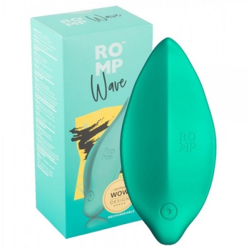 Вибратор для трусиков силиконовый зеленый Romp Wave - 1