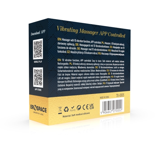 Смарт вібротрусики для клітора рожевого кольору Erospace Sweet Play Vibrating Massager APP Controlled A5 - 9