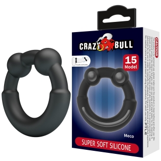Эрекционное кольцо на член черного цвета Lybaile Crazy Bull №15 Meco