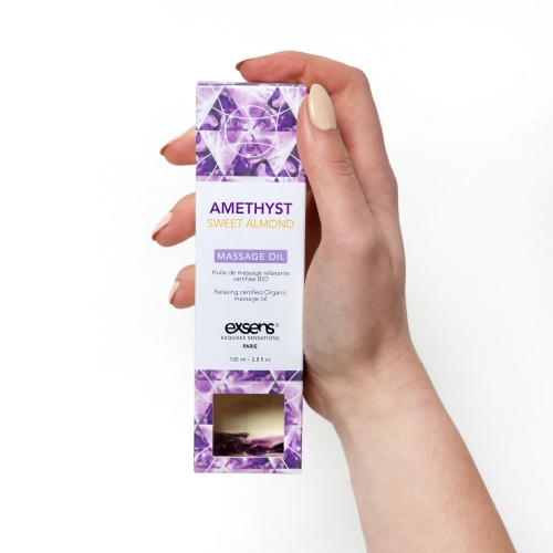 Масажне масло з аметистом EXSENS Amethyst Sweet Almond 100мл - 3