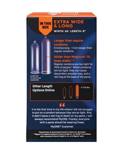 Презервативи ультратонкі MyONE Extra Wide and Long розмір 60K 10 штук - 2