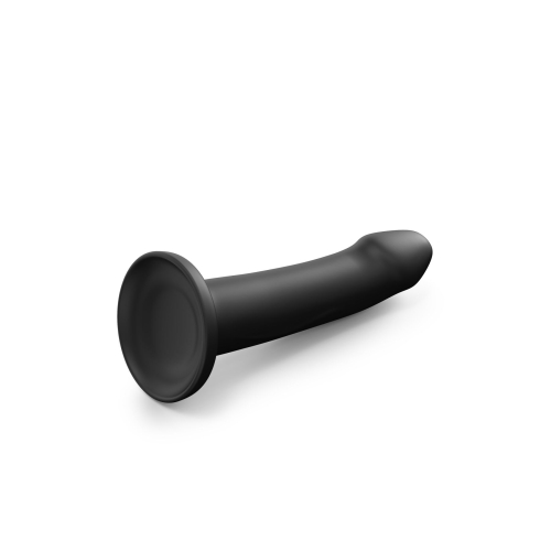 Насадка для страпону на присосці термоактивна силіконова чорного кольору Dorcel Real Pleasure розмір M - 2