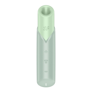 Вакуумный стимулятор для клитора зеленого цвета Satisfyer Naughty Kiss