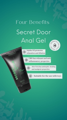 Анальный лубрикант с маслом жожоба и алое вера на водной основе Driminals Secret Door CBD &amp;amp; JOJOBA 50 мл - 3