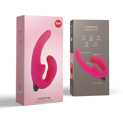 Безременной страпон з вібрацією Sharevibe Fun Factory рожевий - 8