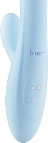 Вібратор кролик для точки G та клітора блакитний Blush Play with Me - 2