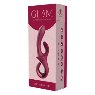 Вибратор-кролик с ручкой крючком красный Dreamtoys Glam Duo Vibrator