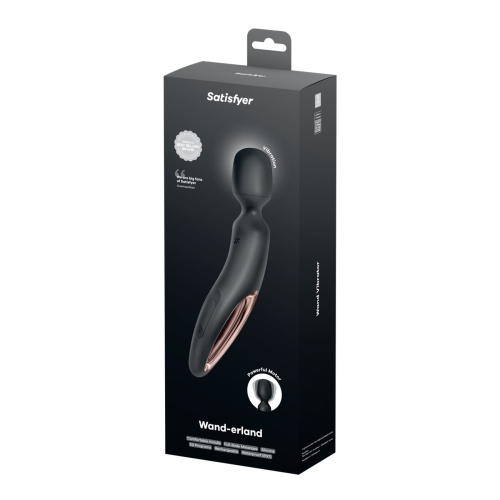Вібромасажер Ванд у формі чорний мікрофон з золотистим Satisfyer Wand-erland - 5