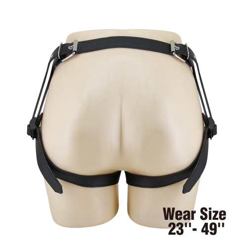 Страпон реалистичный на синих ремнях телесный LYBAILE Pretty Love Wells - 6
