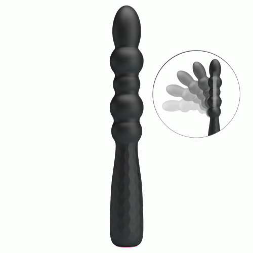 Вібратор анальний шароподібний чорного кольору Lybaile MR PLAY Bendable Vibrating Anal Plug - 3