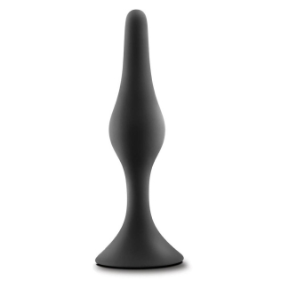 Фигурный анальный плаг черный Anal Adventures Platinum Silicone