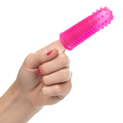 Вібратор на палець Без вібрації рожевого кольору California Exotic Novelties Intimate Play Finger Tingler Pink 2 штуки - 3