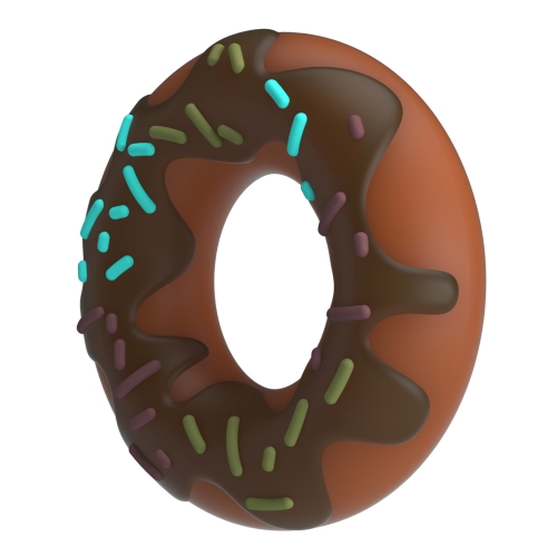 Ерекційне кільце на член коричневе силіконове LYBAILE Crazy Bull Choco Super Donut - 3
