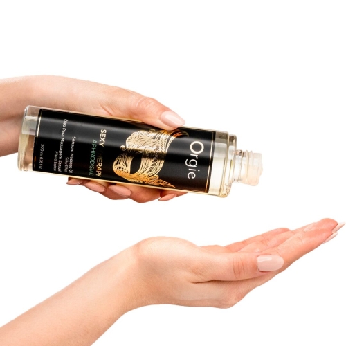 Массажное масло с ароматом сладкого миндаля и виноградных косточек Orgie Sexy Therapy Aphrodisiac 200 мл - 2