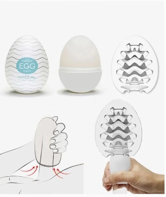 Мастурбатор яйцо без вибрации белого цвета Tenga Egg Wayy - 2