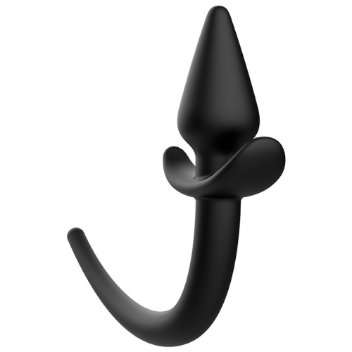 Ананльная пробка с хвостом силиконовая черная Addicted Toys Puppy Plug Anal Silicone - 2