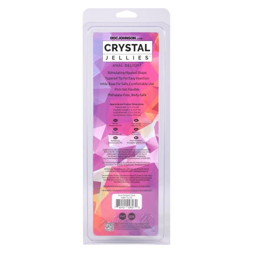 Анальні кульки бірюзові Doc Johnson Crystal Jellies - Anal Delight - 5 Inch - 3