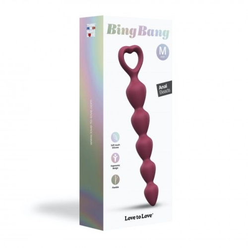 Анальний ланцюжок Love To Love BING BANG m червоний - 6