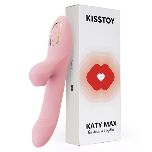 Вибратор кролик с вращением ствола и вакуумной стимуляцией розовый KisToy Katy Max - 5