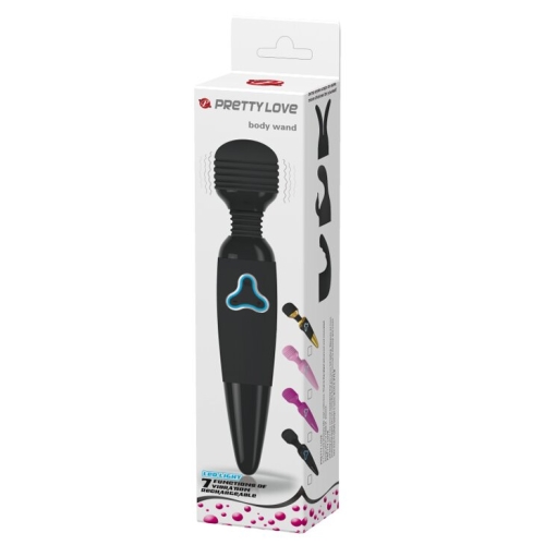 Вібромасажер для ерогенних зон чорний Pretty Love Body Wand - 8