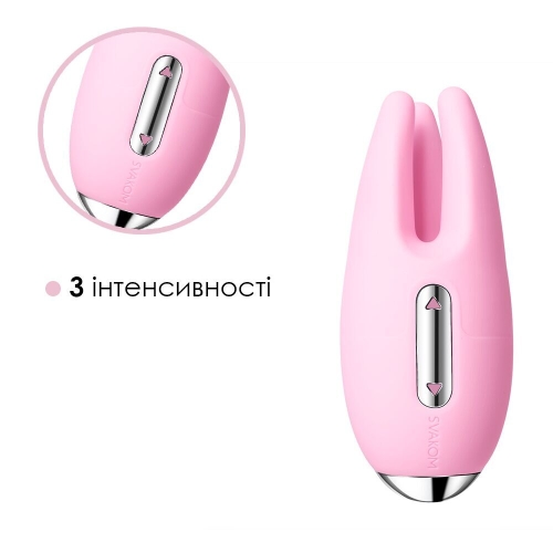 Клиторальный вибратор розовый Svakom (Сваком) Cookie Pale - 3