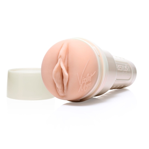 Мастурбатор вагина в колбе порнозвезды Вайолет Майерс телесного цвета Fleshlight - 2