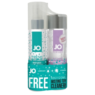 Увлажняющая нежная смазка и чистящее средство System JO Limited Edition - Agape (120 мл) + MistingToy Cleaner (120 мл)