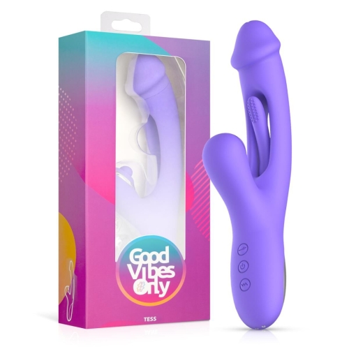Вібратор кролик для точки G та клітора фіолетовий Good Vibes Only Tess Rabbit Vibrator with G-Spot - 8