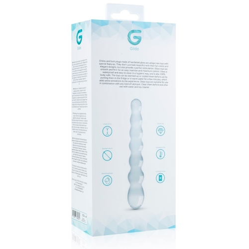 Скляний фалоімітатор у вигляді намистин Gildo Glass Dildo - 6