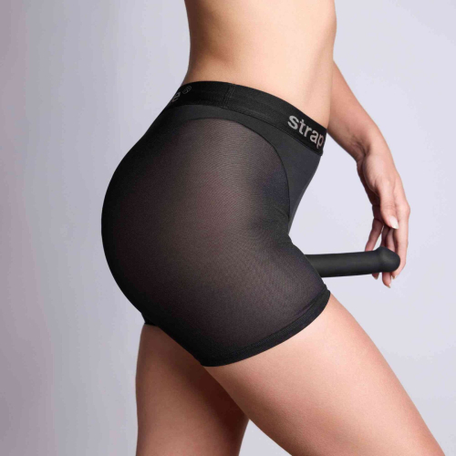 Шорти для страпону чорні Strap-On-Me Harness Lingerie Halo розмір XS - 5