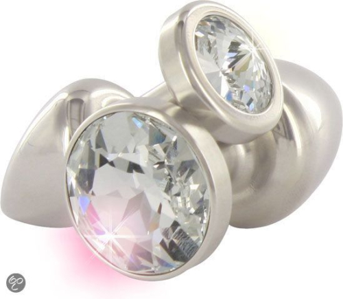 Анальная пробка со стразом Diogol ANNI round stainless steel 25мм - 1