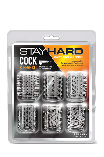 Насадки на член 6 штук прозорого кольору Blush COCK SLEEVE KIT - 2