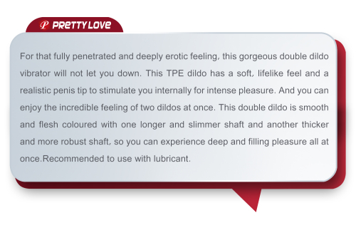 Вибратор двойной реалистик на присоске гелевый коричневый LYBAILE PRETTY LOVE Hulbert TPE - 21